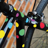 Multicoloured Circles Small Bicycle Stickers (100 stickers)