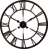 House of Durante The Blackpool Skeleton Wall Clock 60cm Dark Copper Finish