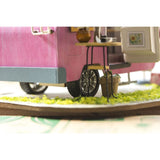 Imagine 3D DIY House Model Kit Caravan Miniature LED Light House Build
