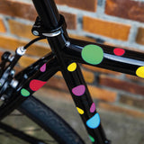 Multicoloured Circles Small Bicycle Stickers (100 stickers)
